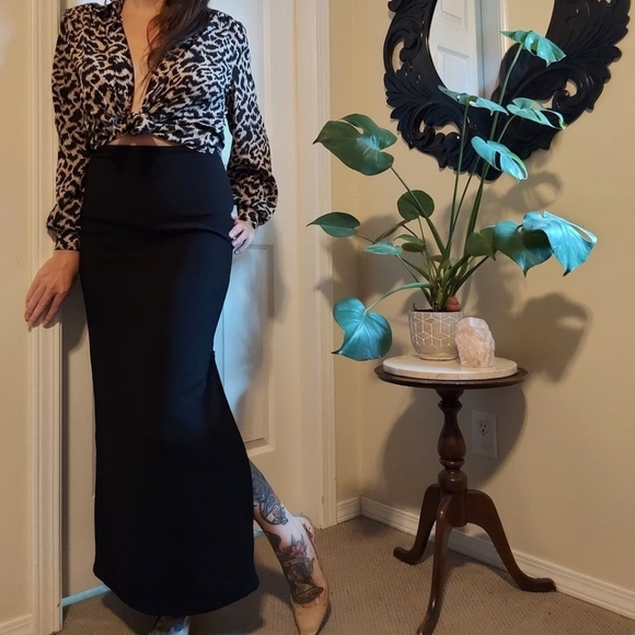 Leopard Print Button Up Blouse - Picture 1 of 5